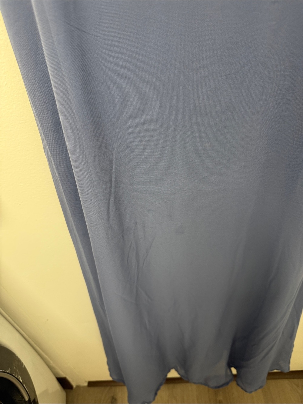 Ruffled V-Neck Midi Dress in Dusty Blue - Picture 2 of 4